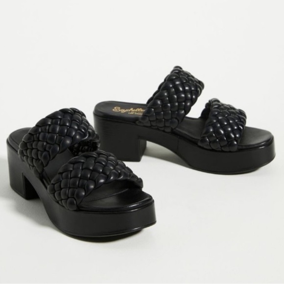Anthropologie Shoes - Anthropologie Seychelles Black Braided Platform Heeled Sandals